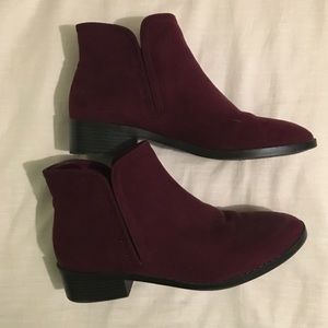 Wine colored booties